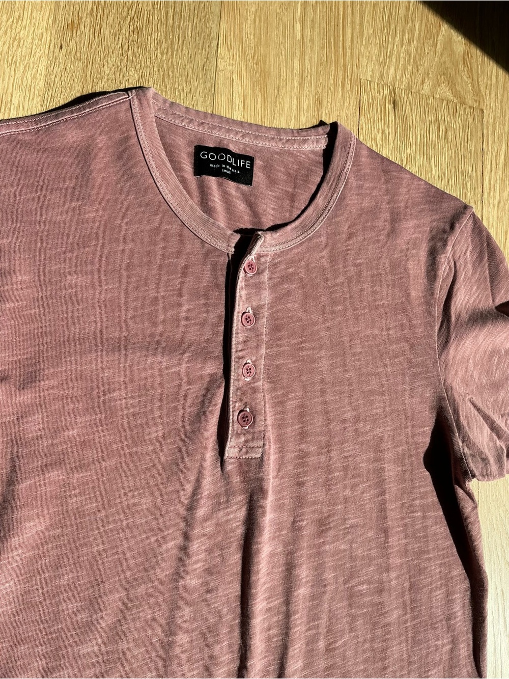 Goodlife Sunfaded 100% Cotton Short Sleeve Henley Shirts Bundle of 3 Men’s Small - Picture 3 of 15